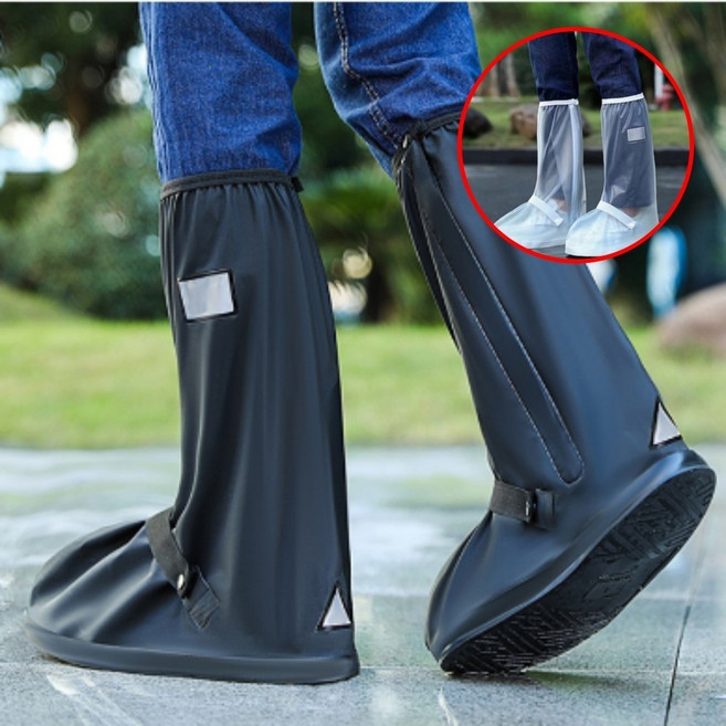 방수 신발 덮개 우천 보행 발목 보호 미끄럼방지 커버, 마이빌롱스 블랙_S(36-37), 1개