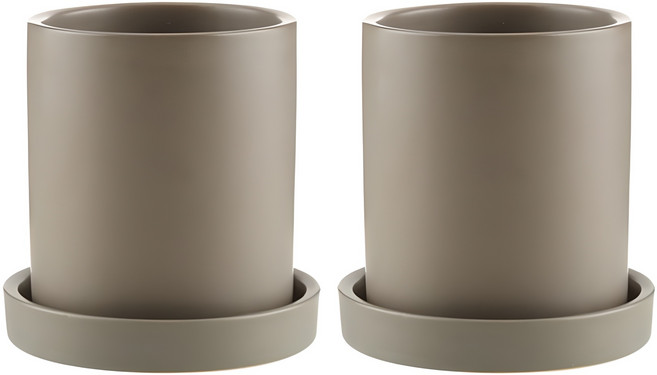 삼호유리 모노톤 모던 무광화분, 모카, 2개