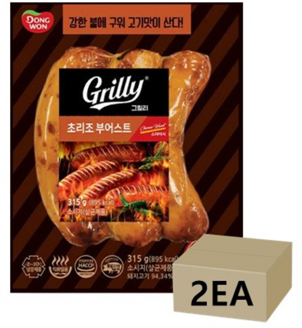 1+1 동원 그릴리 초리조 부어스트 육즙소세지 315g x 총2개, 2개