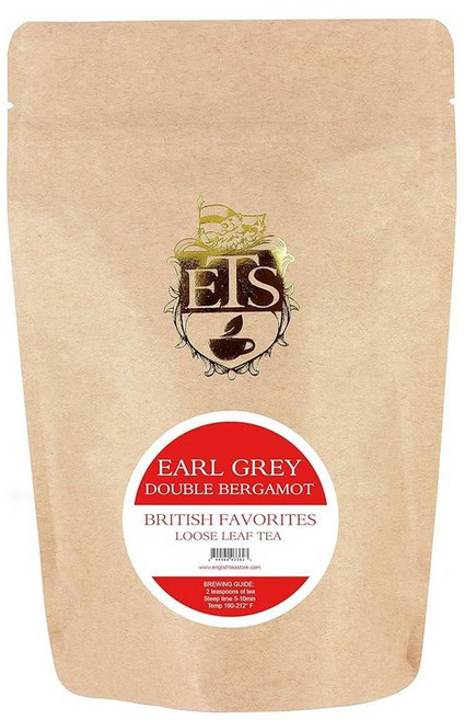 English Tea Store 루즈 리프 루이보스 허브 티 118.3ml(4온스), 더블 베르가못 얼 그레이 티 파우치, 4 Ounce (Pack of 1), 1개, 1개