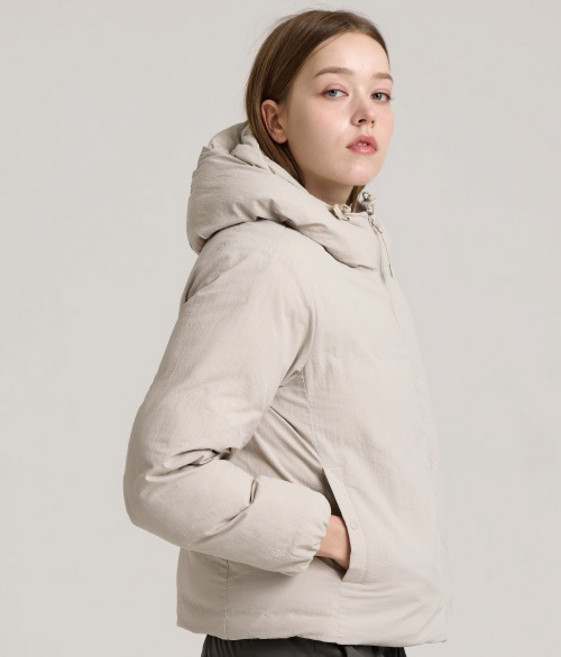 스켈리도 솔라 후드 패딩(베이지/여성)