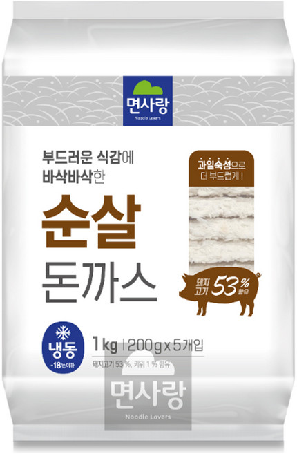 면사랑 순살돈까스, 2개, 1kg