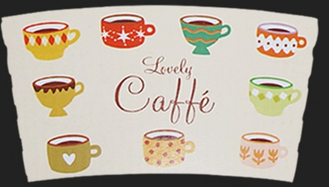 HC1 러블리카페 기성 컵홀더 1013온스용, 1개, 1000개입