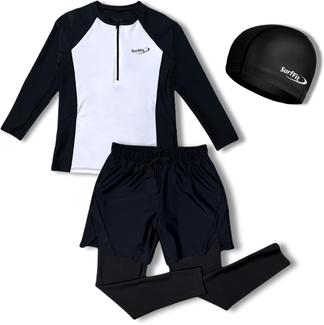 써핏 남아용 반집업 래쉬가드 3종 세트 SFRJ011