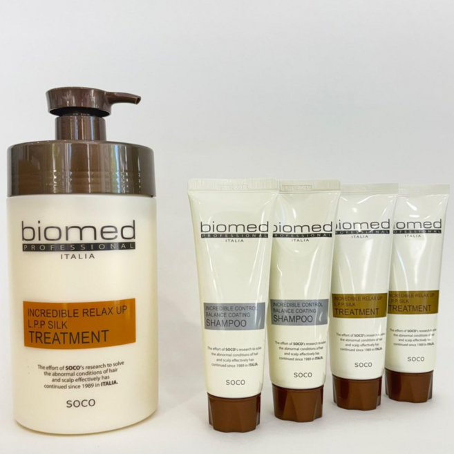 바이오메드 인크레더블 릴렉스 업 LPP 실크 미용실 트리트먼트 1000ml 기획세트 / 여행용 증정, 1개, 1L