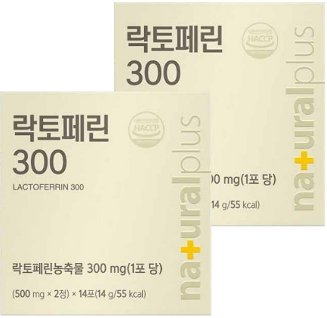 내츄럴플러스 락토페닌 300 단백질 우유 철분 락토페린 500mg 4주 1개월분, 1개