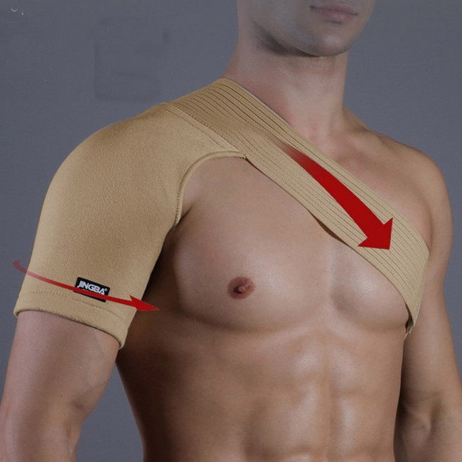 어깨 보호대 2107 탈골 부상 방지 쇄골 고정 지지 압박 밴드 숄더 랩 패드, 1개