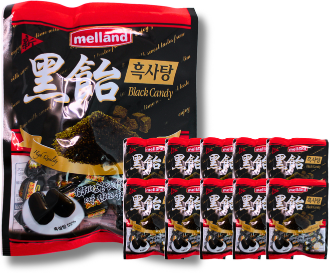 멜랜드 신 흑사탕 베이지 않는 부드러움, 250g, 10개