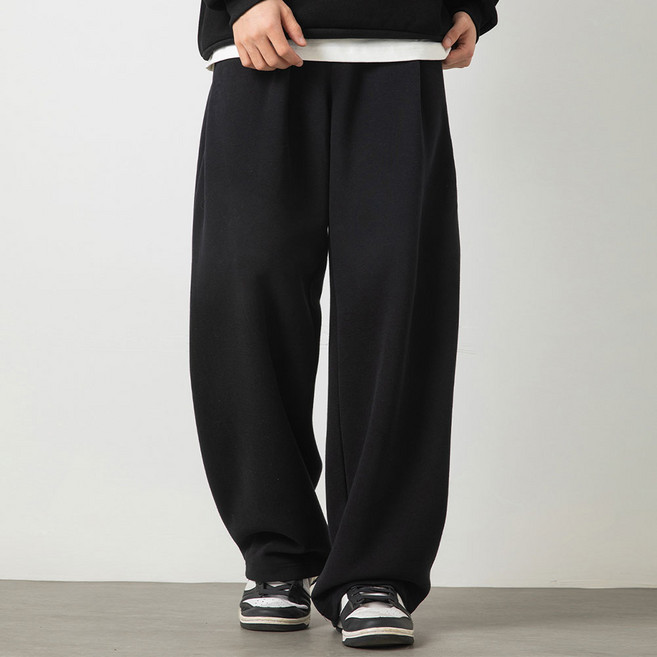 코디코치 테거팬츠 와이드 핀턱 벌룬핏 츄리닝 바지 남성 여성 커플 홈웨어 밴딩 면바지 스웨트팬츠