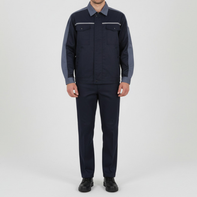 지스터프 춘추 배색 남성 작업복 근무복 상하의 세트