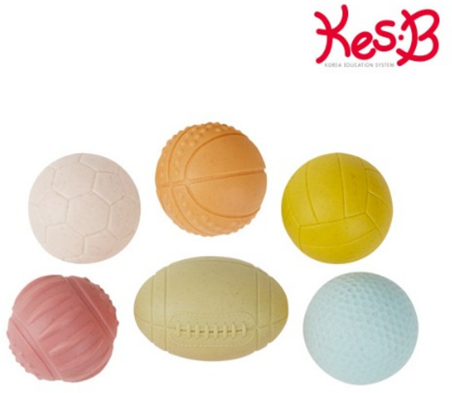 [캐스비] [캐스B]스포츠 말랑팡팡아기공6종(2717), 상세 설명 참조, 1개