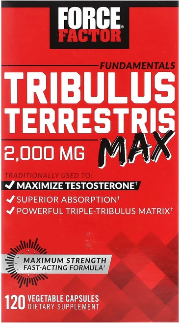 Force Factor 펀더멘탈 트리뷸러스 테레스티스 멕스 500mg 120 베지캡슐, 1개, 120정 - 쿠팡