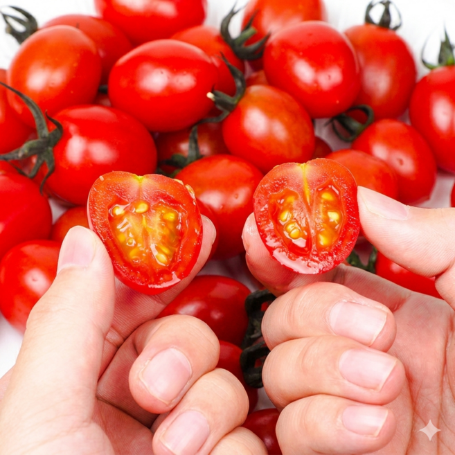 [당일수확] 효소처리 스테비아 방울토마토 2kg 4kg 6kg, 1박스, 1kg(500g*2팩)