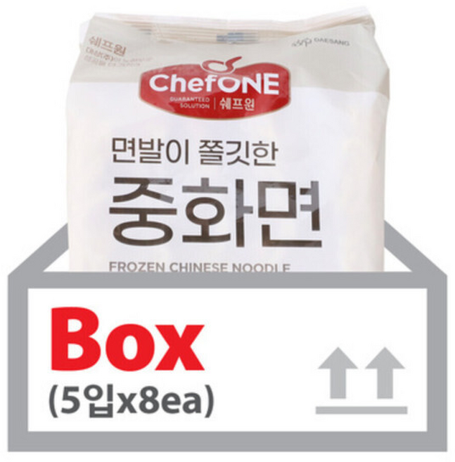 중화면 xx(박스)/쉐프원-업소용 중식면 식당용, 5입, 8개, 230g