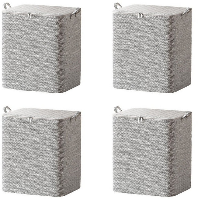 라이프핵 특 대형 이불정리함 이불가방 보관함 옷 옷장 의류 수납함 정리 이불함 보관팩 정리함 리빙박스 D타입, 1세트, 110L 4개