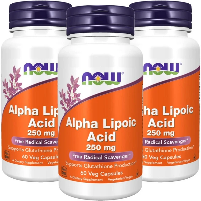 나우푸드 알파리포산 250mg 베지 캡슐, 60정, 3개 - 쿠팡