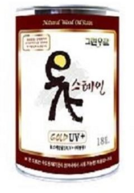 [건축자재팀버주식회사]옻스테인 골드 UV+ 천연오일스테인 외장용 4L/목재보호도료페인트/천연오일스테인, 마호가니, 4L, 1개