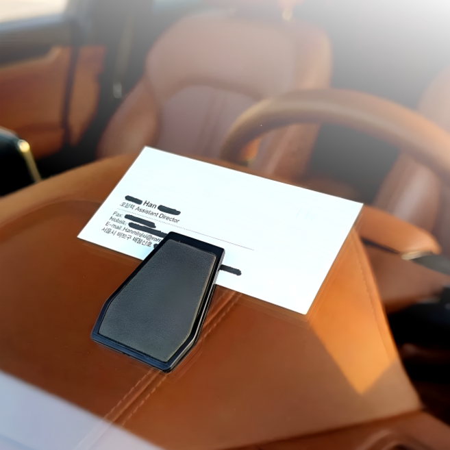 한스터프 자동차 명함꽂이 주차카드 통행증 홀더 케이스, 1개, 1단