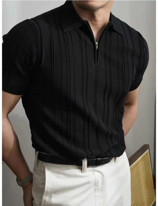 꽃소담 남자 여름 아노락 반집업 반팔 카라티 HZHF2538