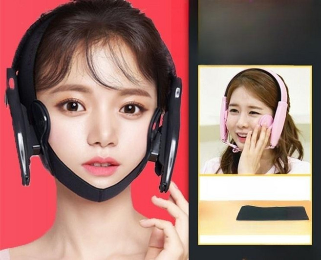 얼굴 마사지 도구 피부 리프팅 축소 비대칭 광대 헤드랑 마사지기 괄사 페이스, 핑크, 1개, 핑크