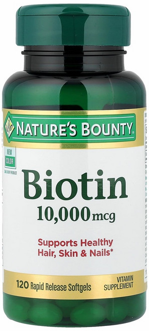 Nature's Bounty 네이처스바운티 비오틴 10 000mcg 120 소프트젤 보충제