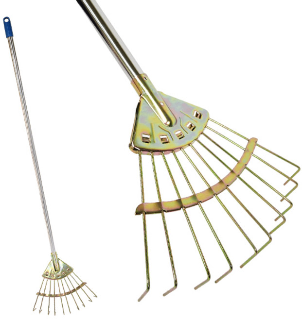 쇠갈퀴 스텐봉120cm 건초제작 작물수확 낙엽제거 낙엽모으기 잡초뽑은후 곡식모으기 갈고리, 1개