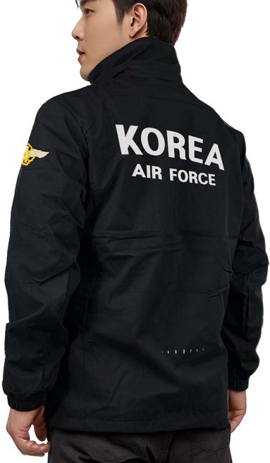 공군 대한민국해공 ROKAF 남성 방수 방풍 바람막이 자켓