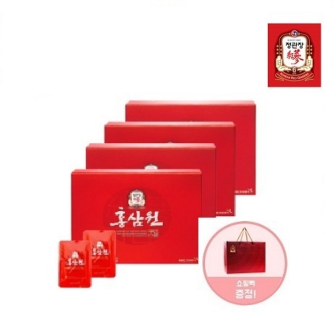 정관장 홍삼원 70mlx30포x4세트 쇼핑백포함 명절선물세트, 2.1L, 4개