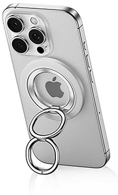 ESR 할로락 듀얼 링 맥세이프 그립 톡 스마트링 핸드폰 고리 거치대 탈부착, 화이트, 1개