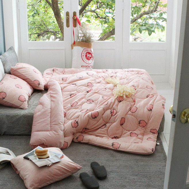 바자르 모모찡 극세사 겨울 이불베개 침구세트