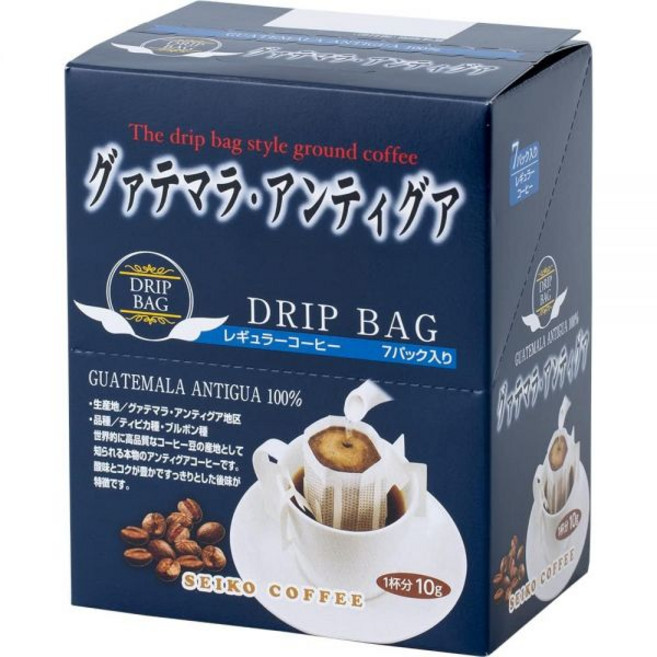드립백 드립 커피 세이코 과테말라 안티구아 10gx7봉x2개 박스 포함, 사이즈, 10g, 7개입