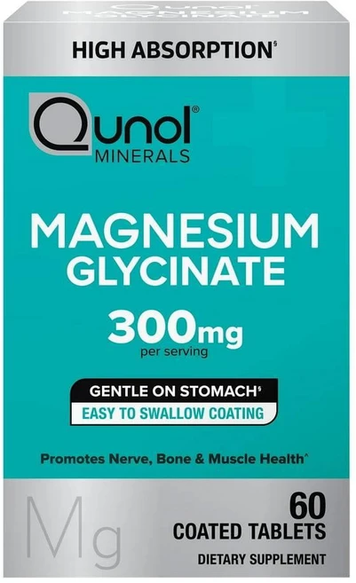 퀴놀 마그네슘 글리시네이트 300mg Qunol Magnesium Glycinate, 1개, 60정 - 쿠팡