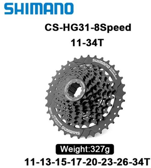 스프라켓 Shimano 산악 자전거 프리휠 카세트 스프로킷 M 부품 8 단 9 ALTUS 8V9V K7 11-32T34T36T CS-HG31 HG200, [02] HG31-11-34T 8S, 1개