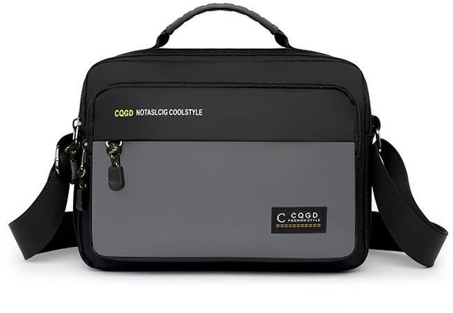 CQGD 내구성 강한 옥스포드 방수 남성 크로스백 다중 포켓 수납 비즈니스 데일리백