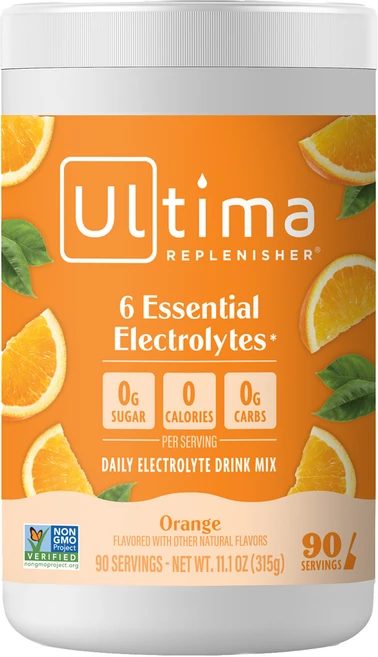 Ultima Replenisher 6 Essential Electrolytes Daily Electrolyte Drink Mix Orange 11.1 oz (315 g), 306 g - 쿠팡