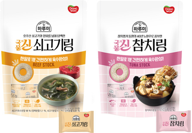 동원 하루미 국물의 신 쇠고기링 80g + 참치링 80g, 2개
