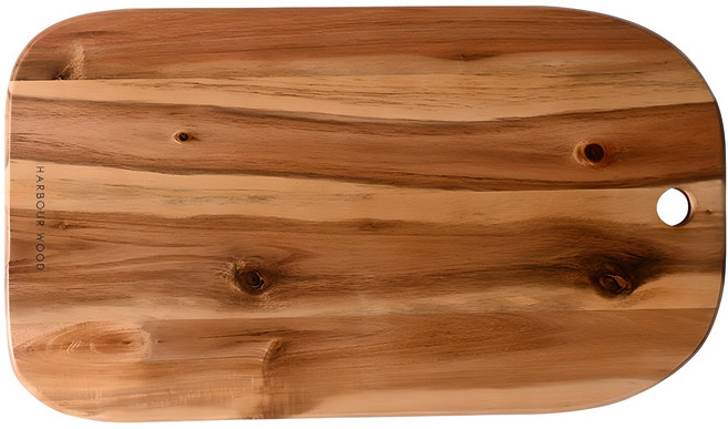 아이코닉하우스 하버 원목 아카시아 라운드 도마, 혼합색상, 1개