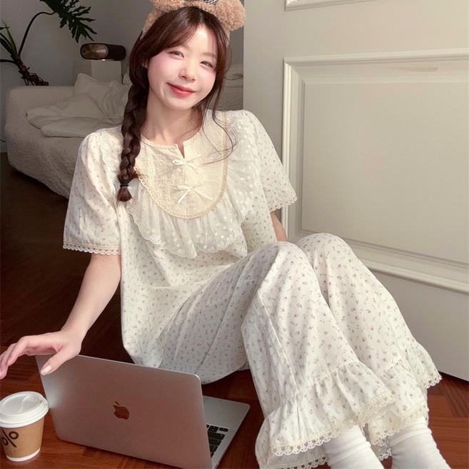 에브리몰닝 여성 귀여운 잠옷 상하세트