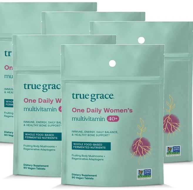 트루그레이스 40세이상 여성 원데일리 멀티비타민 미네랄 True Grace One Daily Women Multivitamin, 5개, 90정 - 쿠팡