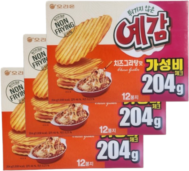 예감 치즈그라탕, 204g, 3개