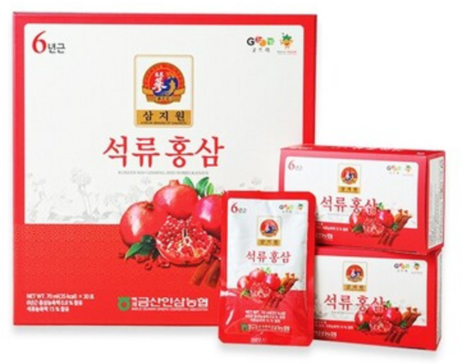 (농협)고농축 석류 홍삼 엑기스 석류진액 70ml30포, 1개, 삼지원6년근홍삼농축액석류홍삼70ml30포