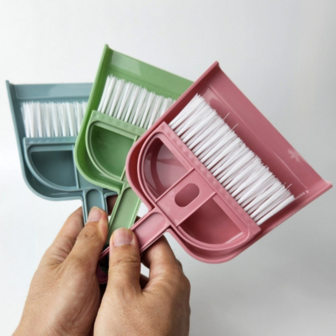 히든오너 미니 빗자루 쓰레받기 세트, 그린, 2세트