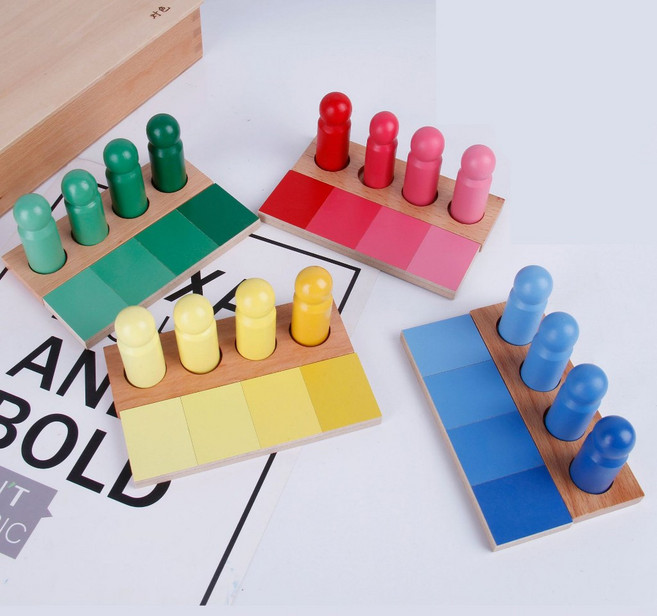 蒙氏教具 形狀配對投幣盒 木製玩具 顏色配對認知E3I白色紙盒, 1個, 顏色配對認知E3I』白色紙盒