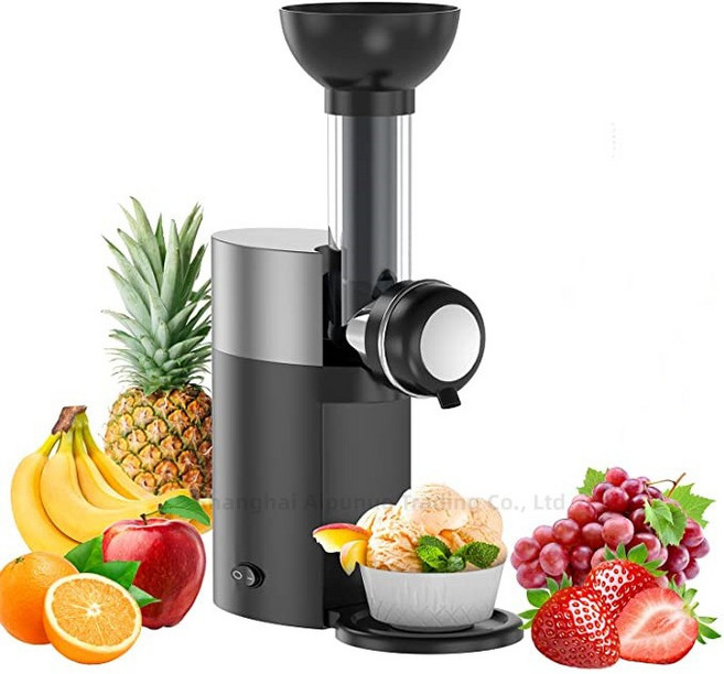 Apnoo 가정용 아이스크림 만들기 소프트 아이스크림 메이커, 블랙