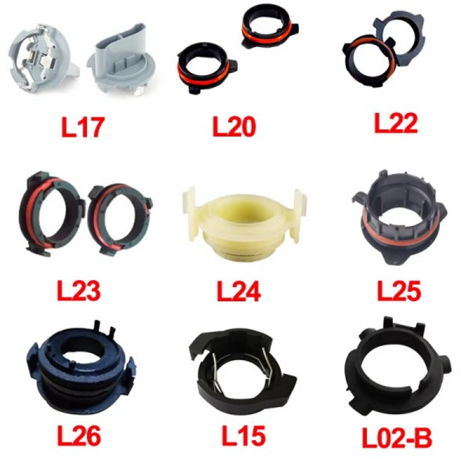 2개/세트 LED 자동차 헤드라이트 전구 베이스 홀더 어댑터 소켓