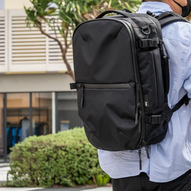 Aer Travel Pack 3 後背包 X-Pac科技面料 防水耐磨 黑色 橘色內襯