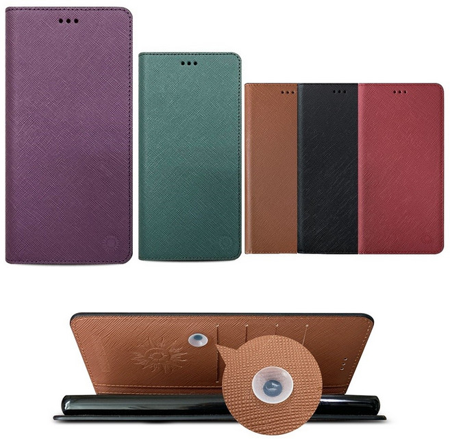 갤럭시M15 케이스 SM-M156S 천연 소가죽 뉴선피노아 단품 (플립) 뽁뽁이 잠금 장치 덮개 카드 지폐 수납 포켓 슬림 지갑 커버