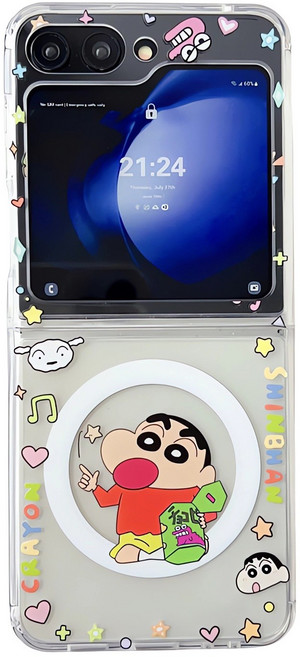 아펙시움 핸드폰케이스 갤럭시 z플립5 z플립6 z플립7 맥세이프 낙상 방지 투명 휴대폰케이스 사내아이