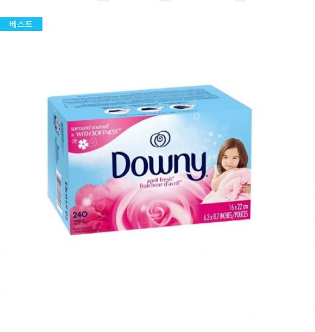 건조기시트 섬유유연제 실내건조 드라이시트 정전기방지 건조기에 1장으로 부드러운 마무리 무향 무염료 한장씩 뽑았쓰는 시트타입 다우니 240매