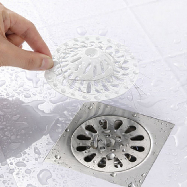 실리콘 배수구 덮개 2개, 화이트, 1개